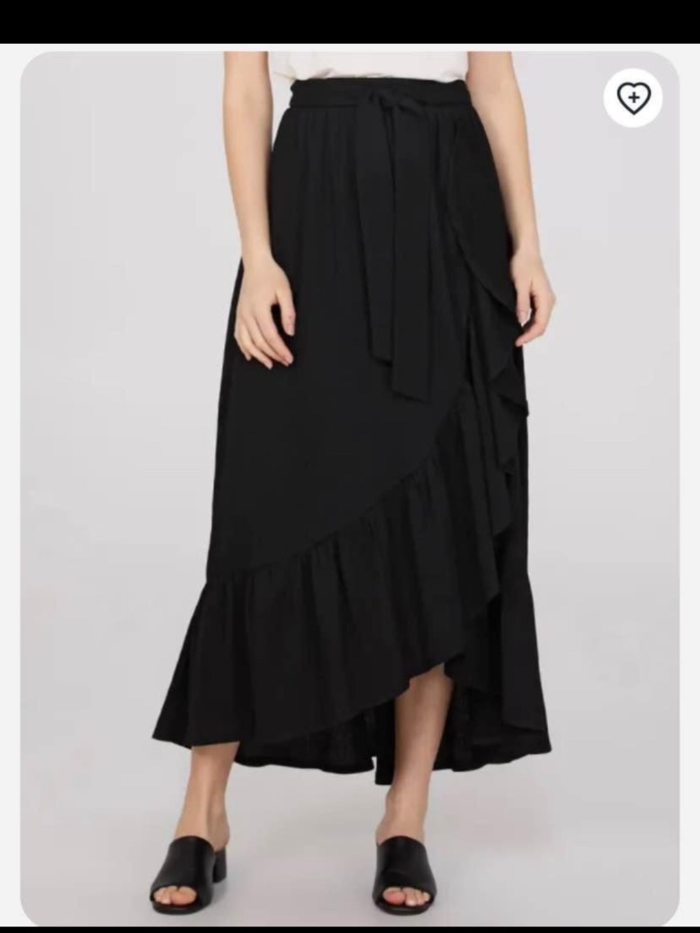 Black high low skirt